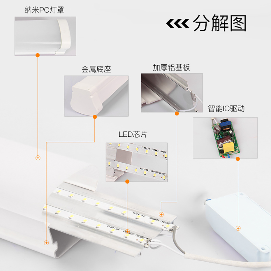 线型三防灯产品展示-明仕达光电